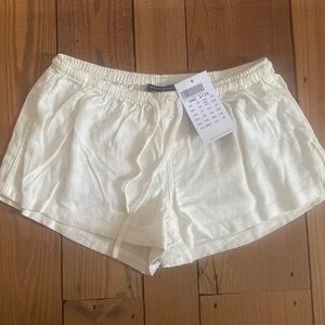 Brandy Melville White Linen Shorts